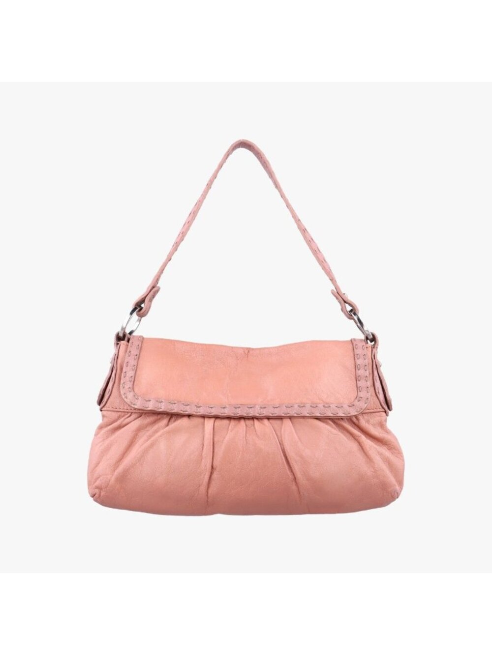 Fendi Selleria Flap Bag Pink Leather
